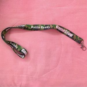 gamestop lanyard key holder keychain pins NWOT